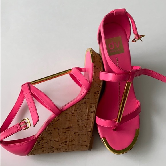 Dolce Vita Shoes - Hot pink dolce vita tremor cork wedge leather